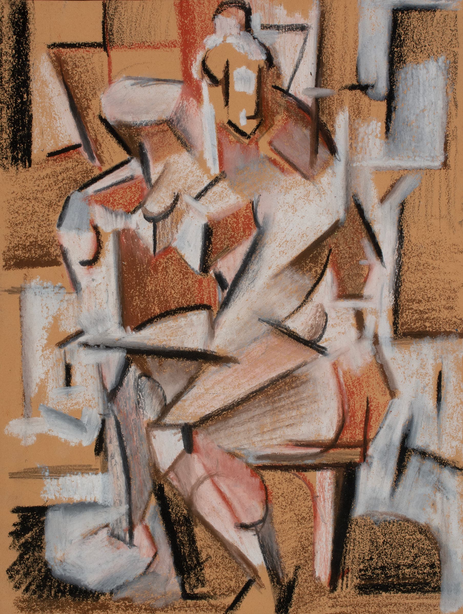 Seated Figure (Cubist Study) by Valerie Tamplin